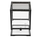 Qcwwy Tank Multi -rettile -Power con un Terrario di Vetro Diviso Facile da Usare per Tartarughe acquatiche/iizard. Dimensione: 30 X 30 X 45 Cm