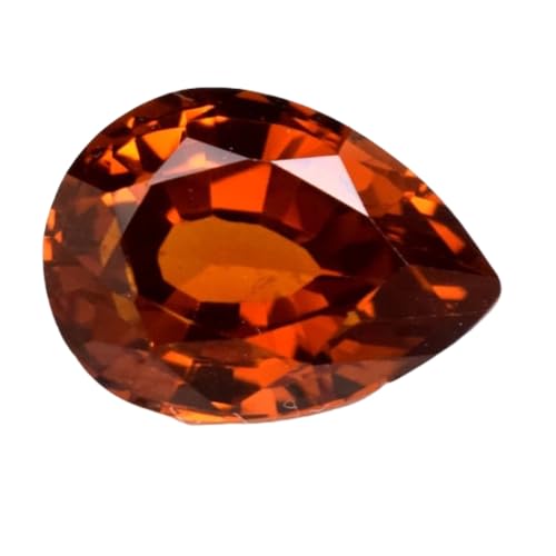 Grenat hessonite naturel poire 10,81 mm, pierre précieuse d'exception pour joaillerie