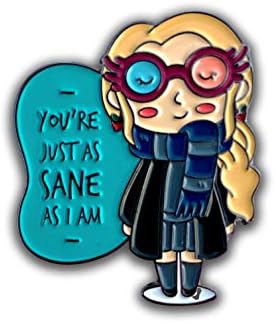 Lovegood Luna Enamel Pin | With 2 Butterfly Clutches | Lapel Pin for Backpacks, Women, Collection and Display | Harry Styles Merch | Lovegood Costume Anime Pins, Zinc Nickel