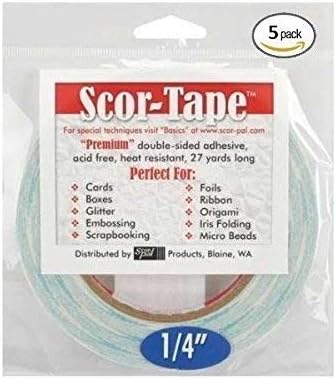 Scor-Tape 1/4" X 27yds (5 Rolls) (Original Version)