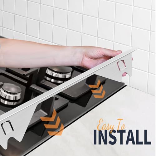Image of Upgrade 316 Stainless Steel Stove Gap Covers, 2 Pack Stove Gap Filler ALMCALS Stove Gap Guards Range Trim Kit Heat Resistant Oven Gap Filler Between Stovetop and Counter