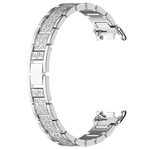 PINHEN Compatible avec Xiaomi Mi Band 8/9/10 Bracelet,Métal Réglable Bracelet Smart Watch Accessoires pour Femmes Hommes Bandes de Remplacement – Image 4