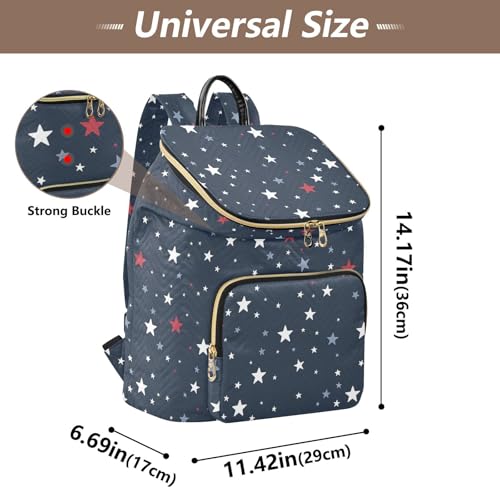 KLL Stars Navy Blue Backpack for Women Fashion Lightweight College Bookbag Travel Bag for Daily Travel Work3