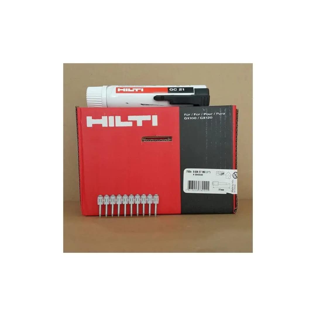 750 HILTI bulloni chiodi X-GN 27MX - GX 100 GX100E GX120 GX120-E GX 100 GX 120 E + GC 21