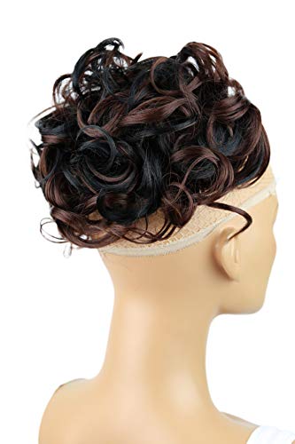 PRETTYSHOP Moño, Postizo, Trenza, Moño de estilo Hepburn, Coletero, Peinado alto HK123