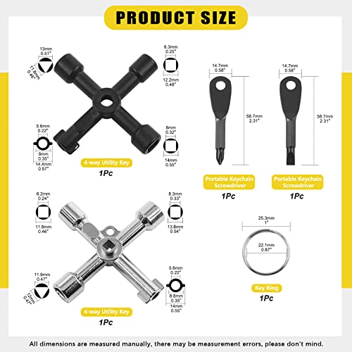 Clé triangulaire pour armoires de gaz et kit complet de plomberie maison - 4