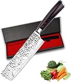 imarku Nakiri Knife,7 Inch High Carbon Stainless Steel...