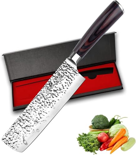 imarku Nakiri Knife,7 Inch High Carbon Stainless Steel Japan...