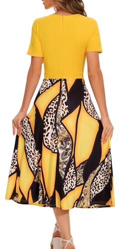 Image of DinyIn Women's 2025 Summer Short Sleeve Casual Dresses