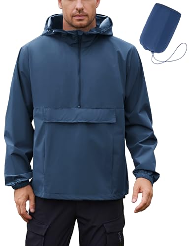 Veste de pluie imperméable coupe vent de sport compressible pour homme