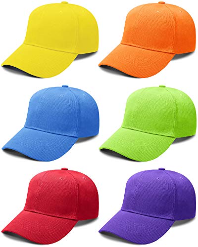 6 Pieces Unisex Baseball Cap Classic Baseball Cap Adjustable Baseball Hat For Running Workouts Outdoor Activities (Classic Colors) #TOP8
