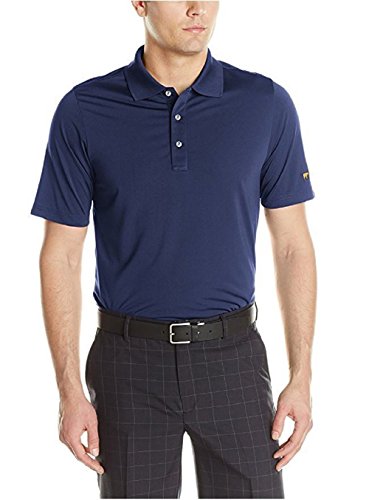 Jack Nicklaus Men's Golf Performance Bear Lakes Originals Solid Short Sleeve Polo Shirt, Classic Navy, Small #TOP15