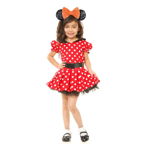 Image of FANYITY Mouse Ears Headbands for Girls Women Boys Party(TG-Orange)