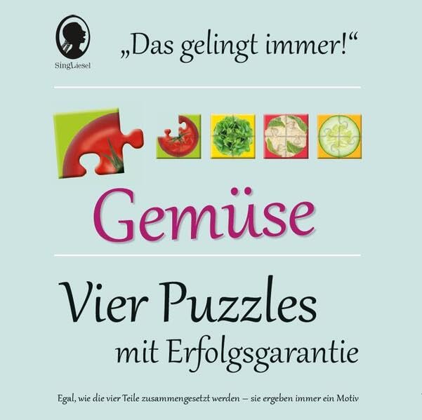 Das Gelingt Immer-Puzzle Gemüse. Das Puzzle-Spiel für Senioren mit Demenz: Vier Puzzle-Spiele mit Erfolgsgarantie für Senioren mit Demenz (Demenz-Spiele)