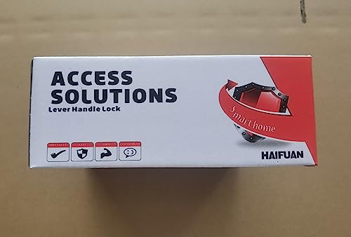 1 Pack of HAIFUAN Door Lever Handle Lockset, Doob Knob for Use of Bathroom Nickel Brushed Color, no Key(802-BK) - Image 3