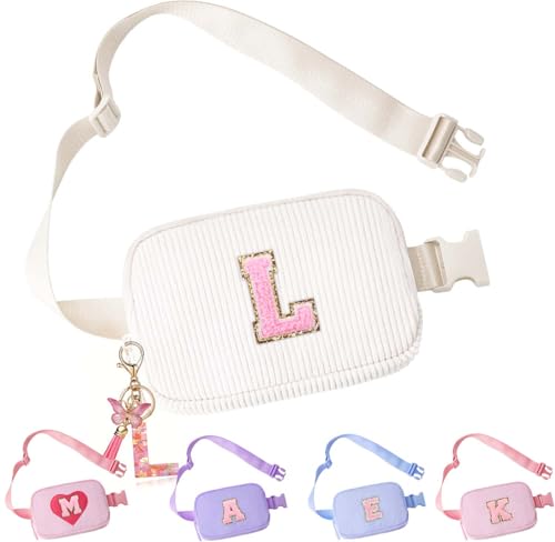 Image of Gifts Girls Teens Kids - Birthday Gifts for Women, Personalized Gifts for Mom Freind Sister Teacher, Graduation GiftsInitial Crossbody Bag Belt Bag for Women L