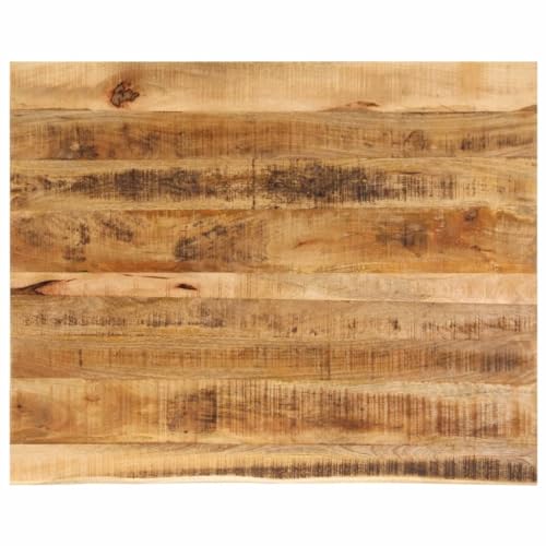 Tablero de mesa de madera maciza 110 x 80 cm encimera rectangular de mango para comedor 2