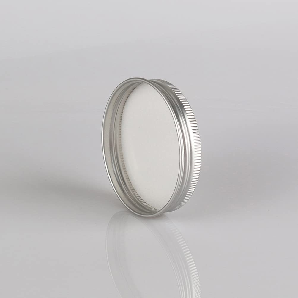 30 Pièces 50ml Pots en Aluminium Vide Rond Argent Petit Cosmétiques Pot Conteneurs for Fait Main Bougies Crème Baume Voyage, 5X Spatule, 2X Étiquettes