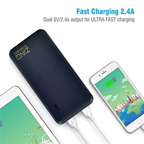 Image of Zinq Technologies 20000mAH Li-Polymer Power Bank with PD, QC 3.0 and 1.5 m Micro USB Cable