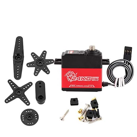 Digital servo, lätt att installera 24KG servo för reparationsverkstad för båtrobot