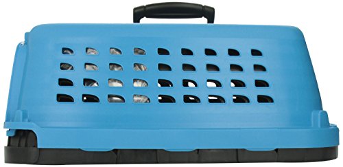 Petmate Compass Fashion Kennel, Island Blue/Black, 19", for Dogs Up to 10 Lbs.