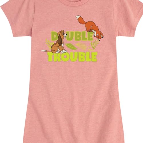 Disney - The Fox and The Hound - Double Trouble - Girls Youth Fitted Short Sleeve Graphic T-Shirt3