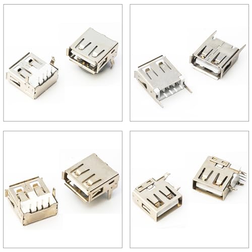 Kit surtido conector USB 2.0 hembra y macho para PCB miniatura 4