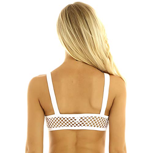 Women's Fashion Fishnet T-Shirt Blouse See Through Crop Tops Transparent Vest4