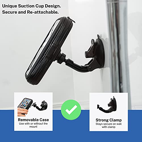Funda impermeable para teléfono de ducha con ventosa ajustable de 360° para iPhone y Android 3