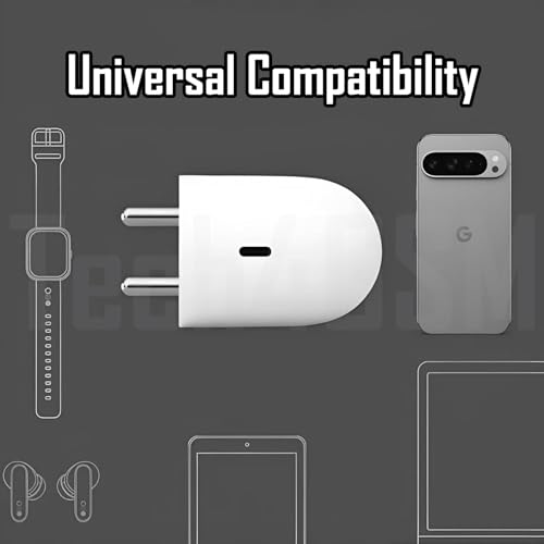 Image of Original 45w | Turbo Power Adapter & Cable | USB Type A to Type C | for Turbo Charging Speed | Compatible with Google Pixel 8 8 Pro Pixel Fold Pixel Tablet