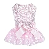 CuteBone Vestido de perro para niña, falda de cachorro, traje de gato, ropa para mascotas para perros pequeños, disfraz de regalo de cumpleaños DD16XXS