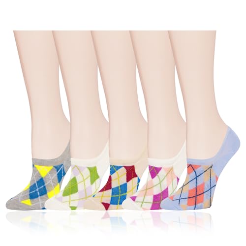 Image of Benefeet Sox Cute No Show Socks for Women Low Cut Socks for Girls Liner Invisible Socks Cotton Flat Boat Loafer Socks