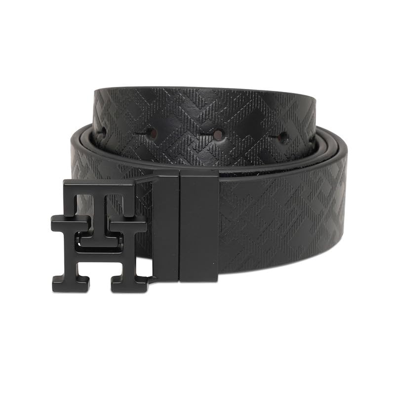 Men's Farley Reversible Leather Belt | Matte Black Monogram Buckle-image-37