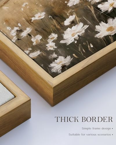 Tableau fleurs et montagnes WHASAYART impression sur toile encadrée pour salon