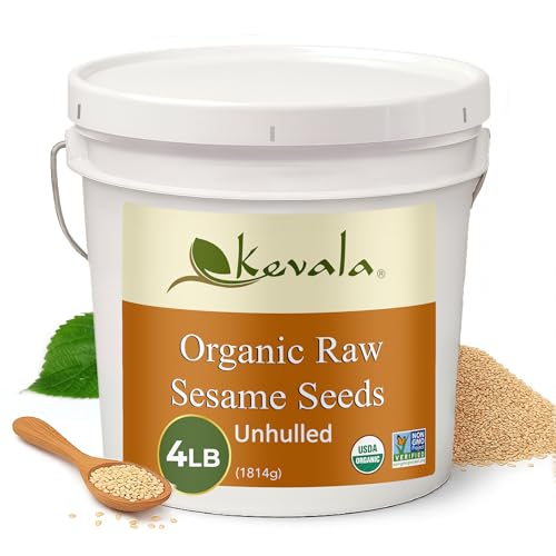 Kevala Raw Sesame Seeds Unhulled: Seeds for Cooking and Baking,