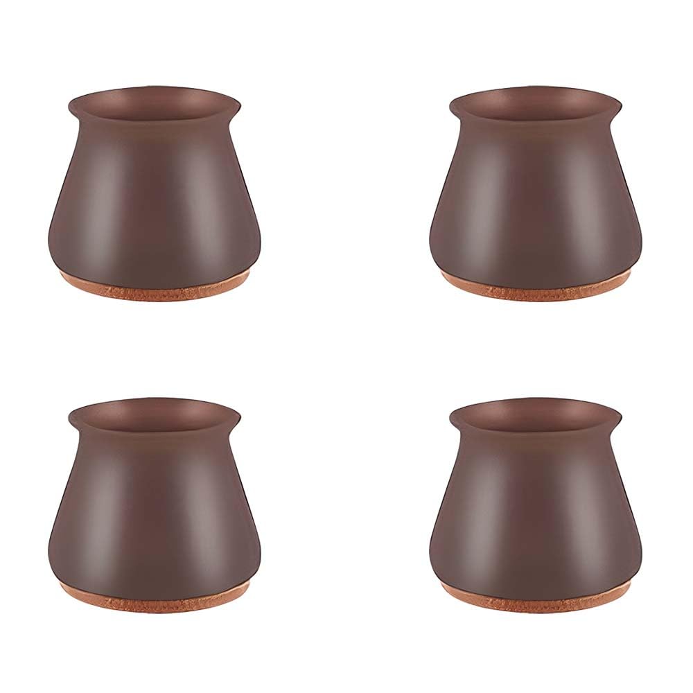 Volo 4 Piece Silicone Chair Leg Floor Protectors, Felt Furniture Pads for Hardwood Floors, Rubber Chair Leg Protectors for Hardwood Floors, Chair Leg Caps Chair Leg Covers for Wooden Floors (Brown) (B0CGHWK5MJ) Amazon Price History, Amazon Price Tracker