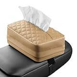 Soporte para pañuelos de coche, dispensador de piel sintética, dispensador de pañuelos de coche, para respaldo de asiento, reposabrazos, SUV, camión, hogar, restaurante, mujeres y hombres