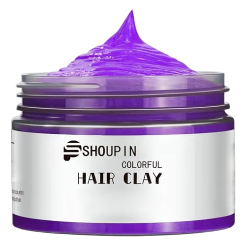 Temperatura de cabello temporal encera para el cabello, tinte temporal lavable, no se necesita blanqueamiento, espera durante todo el día para Halloween, cosplay, fiestas púrpura 100g