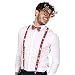 W WIDMANN MILANO Party Fashion - Verkleidungsset Rentier, Brille, Hosenträger und Fliege, Weihnachten, Karneval, Mottoparty