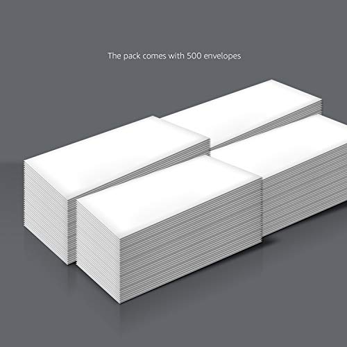 Amazon Basics #10 Business Letter Envelopes With Gummed Seal - 500-Pack, White #TOP4