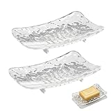 ROKZELT 2 Stücks Transparente Seifenschale Acryl, Anti-Rutsch Seifenschale Acryl, Seifenablage...