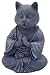 RK Collections Buddha Cat Statue in Meditating Cat Figurine Pose for Zen Cat Memorial Or Spiritual Decor. Dhyana Mudra Pose Yoga. Meditating Kitty.