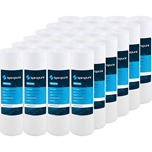 SpiroPure SP-P75 10x2.5 75 Micron Spun Melt-Blown Polypropylene Sediment Water Filter Cartridge (Case of 24)