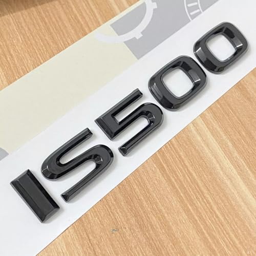 Image of 1PC 1993-2020 Car Tailgate Trunk Lid is 500 Letter Logo Nameplate Badge Emblem (Gloss Black)