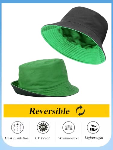 Image of Gelante Reversible Bucket Hat for Men and Women - Cotton, Outdoor Sun Protection Bucket Hats.