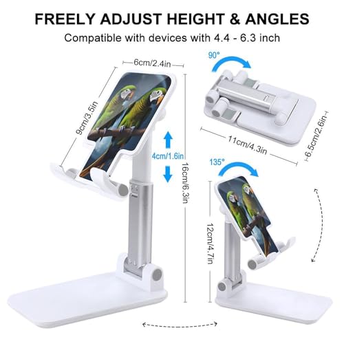 Support pliable pour bureau et support de téléphone portable réglable compatible iPhone 14 13