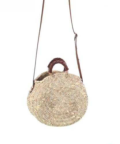 Kbas - Bolso bandolera palma, asa cuero, para...