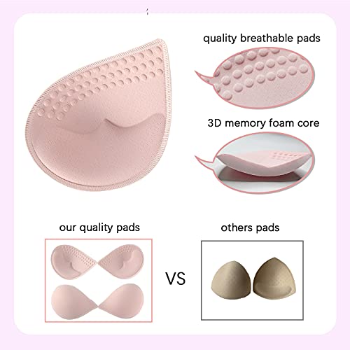 KOOAAICCHI Bra Pads Inserts, Latex Bras Inserts Removable for Women's Sports Cups Bra or Swimsuit Insert3