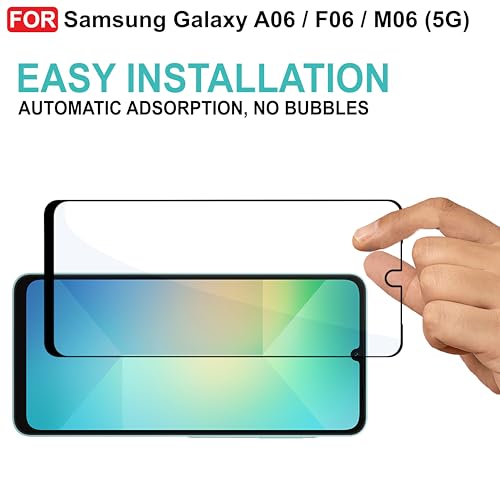 Image of CEDO Tempered Glass for Samsung Galaxy A06 (4G) / F06 (5G) / M06 (5G) | Screen Protector Full HD Quality Tempered Glass Anti-Scratch Edge to Edge Coverage with Easy Installation Kit (Black)