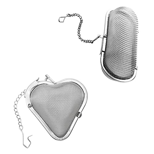 Cabilock 2Pcs Stainless Steel Spice Balls Multi Purpose Tea Strainer for Loose Leaf Tea Seasoning Filtering Design for Home Office Tea Rooms Cooking